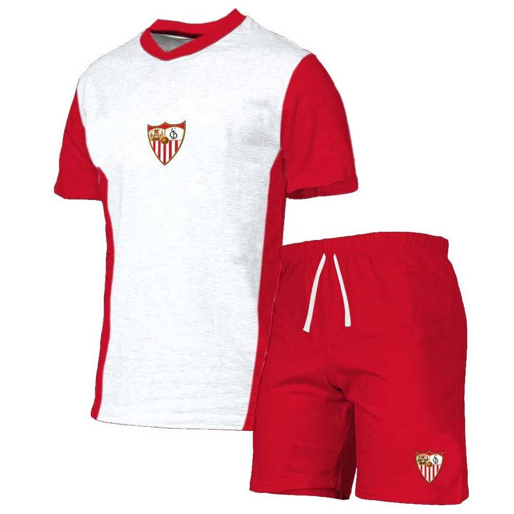 Sevilla Fc Crest Junior Short Sleeve Pyjama Rot,Weiß 6 Years von Sevilla Fc