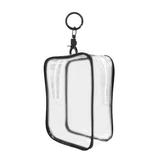 Seyrnicay Kleine transparente Tasche – quadratische Tragetasche für kleine Puppen, Aufbewahrungstasche für kleine Puppen, transparenter Aufbewahrungs-Organizer mit Schlüsselanhänger für Puppen, von Seyrnicay