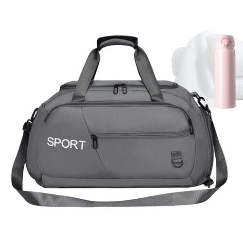 Seyrnicay Turnbeutel Reisetasche | Sporttasche | Gym Duffle Bags für Herren, Sporttasche, wasserdicht, große Kapazität für Kleidung, Schuhe, Wasserflaschen, Handtücher, grau, Refer to description, von Seyrnicay