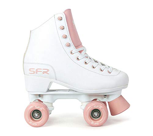 SFR Skates Unisex Jugend Figure Quad Skates Schlittschuhe, weiß (White/Pink), 35.5 von SFR Skates