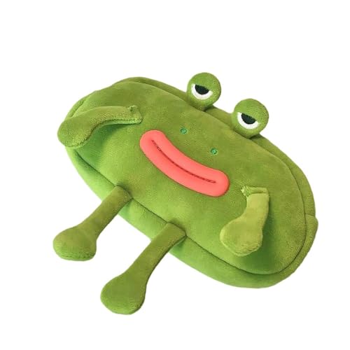 Sghtil Federmäppchen, Frosch, Federmäppchen aus Plüsch, lustiges Federmäppchen in Froschform mit großem Mund für – Kosmetiktasche für Make-up mit Cartoon-Motiv, niedlich, Einzigartiger Attribut., Se von Sghtil