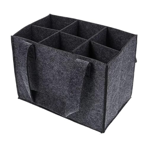 Sghtil Flaschenträger 6 Fächer Flaschentasche, Filz Flaschen Tasche Wiederverwendbar Männerhandtasche für Bierflaschen Weinflasche Getränketasche Sghtil Flaschenträger 6 Fächer Flaschentasche, Filz Flaschen Tasche Wiederverwendbar Männerhandtasche für Bierflaschen Weinflasche Getränketasche von Sghtil