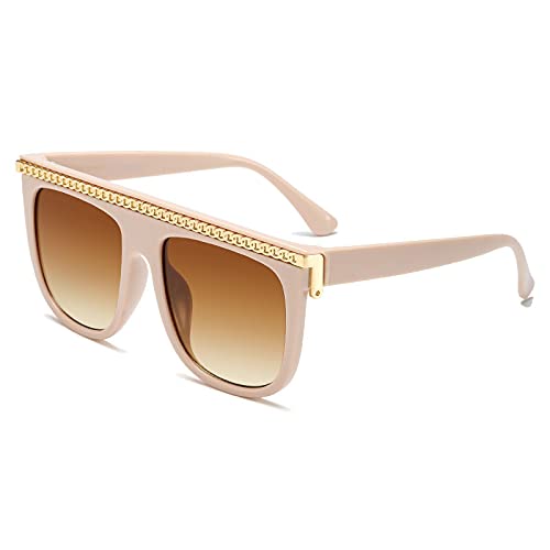 ShFhhwrl Klassisch Sonnenbrille Frauen Quadratische Übergroße Sonnenbrille Gradient Big Frame Weibliche Brille Vintage Uv400 Pink ShFhhwrl Klassisch Sonnenbrille Frauen Quadratische Übergroße Sonnenbrille Gradient Big Frame Weibliche Brille Vintage Uv400 Pink von ShFhhwrl