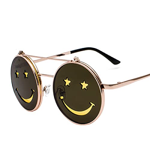 ShFhhwrl Klassisch Sonnenbrille Mode Neue Clamshell Smiley Sonnenbrille Damen Retro Coole Mode Sonnenbrille Männer Sonnenbrille M von ShFhhwrl