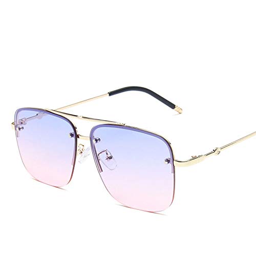 ShFhhwrl Klassisch Sonnenbrille Randlose Sonnenbrillen Herren- Und Damen-Sonnenbrillen Mit Farbverlauf Markendesigner Big Frame R von ShFhhwrl