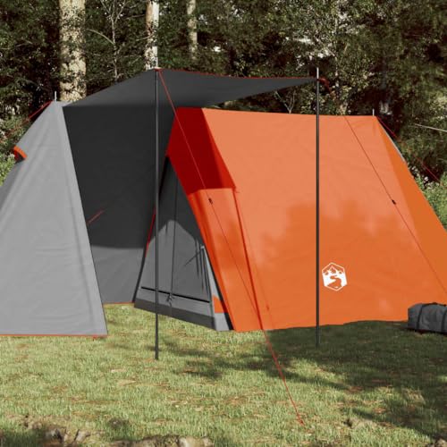Campingzelt 3 Personen Grau & Orange 465x220x170 cm 185T TAFT, ShGaxin Caming Zelt, Camping Markise Zelt, Camping Tents, Camping-Zelt - 94367 von ShGaxin