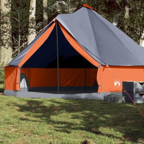 Tipi-Familienzelt 8 Personen Grau und Orange Wasserdicht, ShGaxin Caming Zelt, Camping Tents, Camping-Zelt - 94590 von ShGaxin