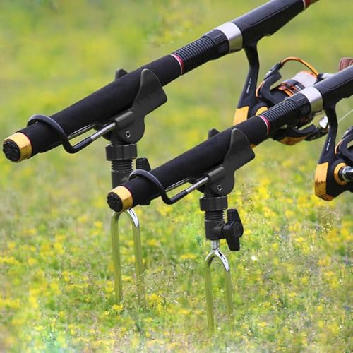 Shackcom Edelstahl Rutenhalter Angelrute Halter Ruten Ständer Rutenablage Halterung Einstellbar Fishing Rod Holder zum Angeln-1 Paar von Shackcom