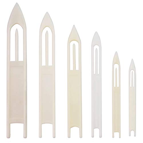 6stk weiße Kunststoff Line Equipment Reparatur Netting Nadel Shuttles-Größe:3#,4#,5#,6#,7#,8# von SHADDOCK