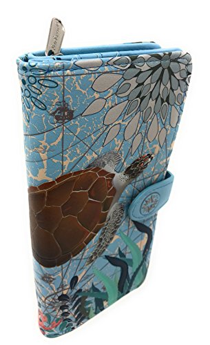 Shag Wear Damen Geldbörse Schildkröte - Blau - Einheitsgröße Shag Wear Damen Geldbörse Schildkröte - Blau - Einheitsgröße von Shag Wear