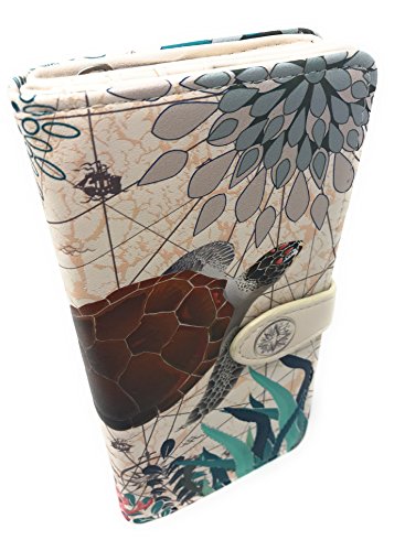 Shag Wear Sea Turtle Große Tiergeldbörse für Damen und Teenager-Mädchen, veganes Kunstleder, 17,8 cm, Beige, Beige, Large, Modern Shag Wear Sea Turtle Große Tiergeldbörse für Damen und Teenager-Mädchen, veganes Kunstleder, 17,8 cm, Beige, Beige, Large, Modern von Shag Wear