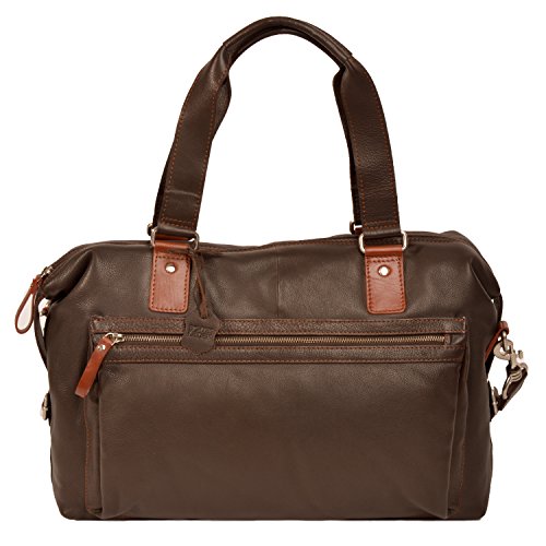 Shalimar Unisex Erwachsene Shalimar Tragetasche/Weekender aus Weichem Vollrindleder Ledertasche, Dunkelbraun, 50x32x13 EU Shalimar Unisex Erwachsene Shalimar Tragetasche/Weekender aus Weichem Vollrindleder Ledertasche, Dunkelbraun, 50x32x13 EU von Shalimar