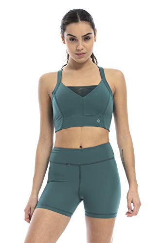 Shambhala Barcelona BH/Sport-BH aus recyceltem Polyester, Damen, Waldgrün, klein von Shambhala Barcelona