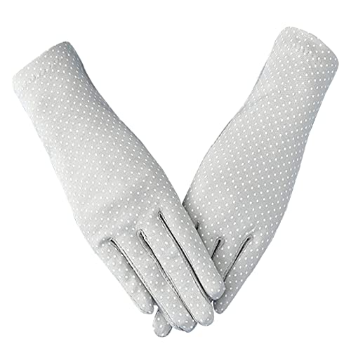 Sonnenschutzhandschuhe, Langlebige, Weiche, Leichte Baumwoll-Damenhandschuhe für den Täglichen Gebrauch Zum Klettern für Damen (Gray) von Shanrya
