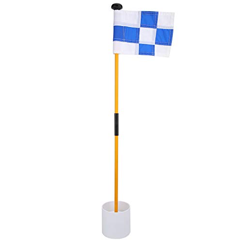 Taidda- 82 cm mit abnehmbarem Fahnenmast-Set mit blau-weißer Gitterfahne, abnehmbarem Putting Green-Fahnenmast, robust und langlebig zum Üben von Zubehör Taidda- 82 cm mit abnehmbarem Fahnenmast-Set mit blau-weißer Gitterfahne, abnehmbarem Putting Green-Fahnenmast, robust und langlebig zum Üben von Zubehör von Shanrya