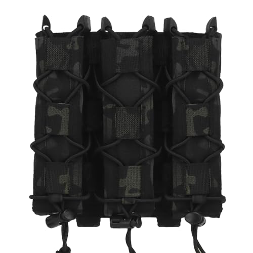 Erweitertes dreifaches 9mm Magazinholster, Taktische MOLLE Schnellzug-Pistolenmagazintasche, SMG PALS Malice Clip für .45/ MP5/ MP7 Erweitertes dreifaches 9mm Magazinholster, Taktische MOLLE Schnellzug-Pistolenmagazintasche, SMG PALS Malice Clip für .45/ MP5/ MP7 von Shanyingquan