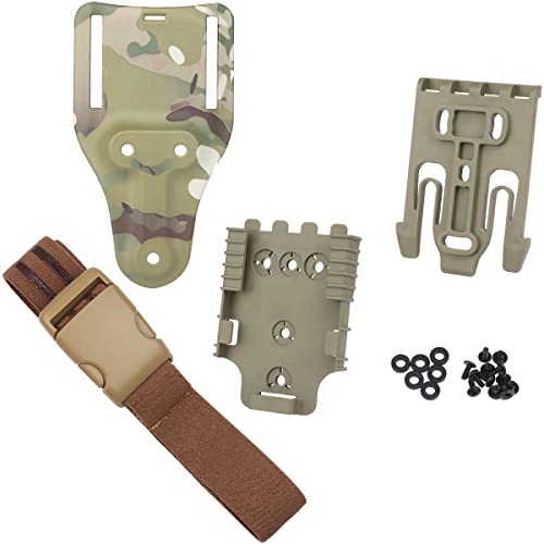 Tactical Quick Locking System Kit, Gürtelschlaufe QLS 22 19 Adapter Basis Schnellverschluss Schnalle Drop Leg Gürtel Pistolenholster Paddle Adpater Tactical Quick Locking System Kit, Gürtelschlaufe QLS 22 19 Adapter Basis Schnellverschluss Schnalle Drop Leg Gürtel Pistolenholster Paddle Adpater von Shanyingquan