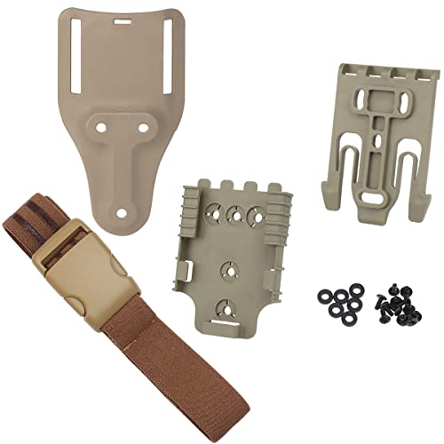 Tactical Quick Locking System Kit, Gürtelschlaufe QLS 22 19 Adapter Basis Schnellverschluss Schnalle Drop Leg Gürtel Pistolenholster Paddle Adpater Tactical Quick Locking System Kit, Gürtelschlaufe QLS 22 19 Adapter Basis Schnellverschluss Schnalle Drop Leg Gürtel Pistolenholster Paddle Adpater von Shanyingquan