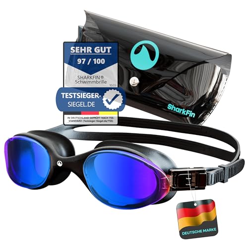 SharkFin | Schwimmbrille | für Erwachsene & Jugendliche | UV-Schutz, polarisierend, Anti-Fog | extra komfortable Taucherbrille mit Etui | perfektes Schwimmen mit klarer Sicht für Damen und Herren SharkFin | Schwimmbrille | für Erwachsene & Jugendliche | UV-Schutz, polarisierend, Anti-Fog | extra komfortable Taucherbrille mit Etui | perfektes Schwimmen mit klarer Sicht für Damen und Herren von SharkFin