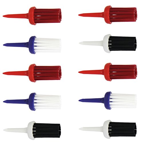 Packung mit 10 Golf Tee Brush Shirts für Das 62mm Packung mit 10 Golf Tee Brush Shirts für Das 62mm von Sharplace