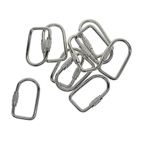 Sharplace 10 Stück Karabinerhaken zum Selbermachen, Schlüsselanhänger, Clip-Haken, Stabiler Metall-Schlüsselanhänger, Schraubverschluss, Karabiner-Clip, Sharplace 10 Stück Karabinerhaken zum Selbermachen, Schlüsselanhänger, Clip-Haken, Stabiler Metall-Schlüsselanhänger, Schraubverschluss, Karabiner-Clip, von Sharplace