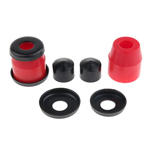 Sharplace 10 Teiliges Ersatz Skateboard Truck Bushing Cup Set, Zubehör 92A - 7 Zoll Rot von Sharplace