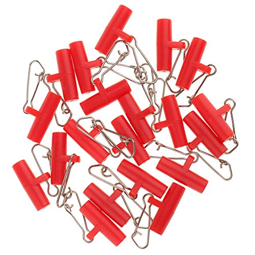 Sharplace 20Pcs Zip Slider Hochfeste Fishing Line Sinker Slider Slides mit Hakenverschluss, Rot, S Sharplace 20Pcs Zip Slider Hochfeste Fishing Line Sinker Slider Slides mit Hakenverschluss, Rot, S von Sharplace