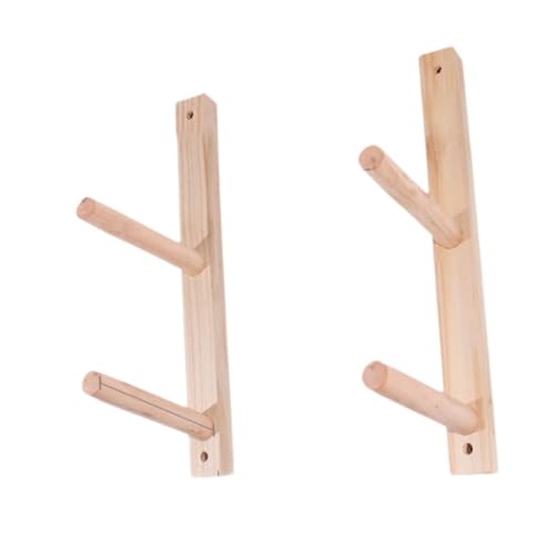 Sharplace 2X Holz Matte Lagerung Rack Haken Leichte Workout Ausrüstung Gewicht Stehen Matte Organizer Halter für Schaum Roller, 2-stufig von Sharplace