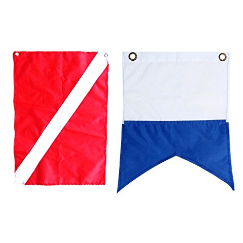 Sharplace 2pcs-Pack Taucherflagge Wassersport Signal Flagge Fahne Sharplace 2pcs-Pack Taucherflagge Wassersport Signal Flagge Fahne von Sharplace