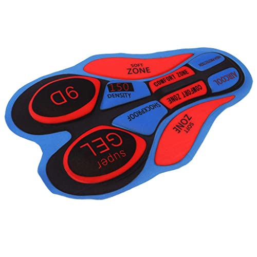 Sharplace 3D Gepolstert Pad Sitzpolster Gel + Schwamm Radlerhosen Fahrrad Radfahren Reiten Kurze Hose Unterwäsche, 9D Rot Blau Sharplace 3D Gepolstert Pad Sitzpolster Gel + Schwamm Radlerhosen Fahrrad Radfahren Reiten Kurze Hose Unterwäsche, 9D Rot Blau von Sharplace