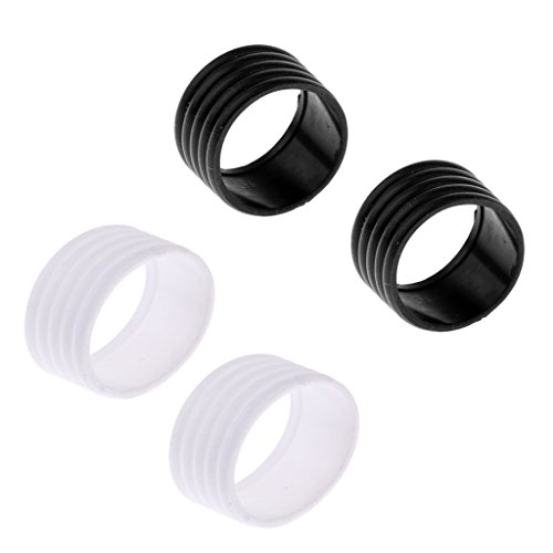 4pcs Profi Finishing Rings Abschlußgummi Abschlußringe für Griffband, Weiß und Schwarz 4pcs Profi Finishing Rings Abschlußgummi Abschlußringe für Griffband, Weiß und Schwarz von Sharplace
