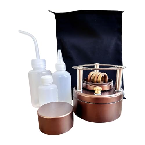 Sharplace 5 stück Alkohol Brenner Camping Öfen mit Tragen Tasche Tragbare Brenner Alkohol Öfen für Grill Wandern Tourist, Braun mit Ring von Sharplace