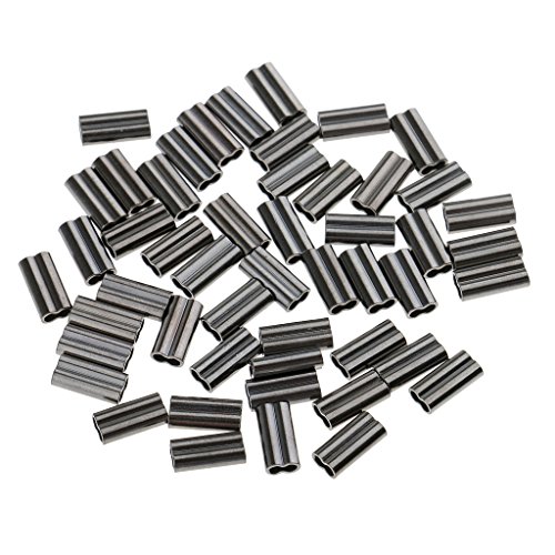 Sharplace 50 Stücke Angeln Klemmhülsen zur Stahlvorfachanfertigung für & Drahtführer, 1,5mm Bohrung von Sharplace
