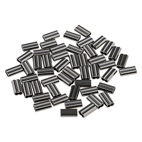 Sharplace 50 Stücke Angeln Klemmhülsen zur Stahlvorfachanfertigung für & Drahtführer, 2,0 mm Bohrung Sharplace 50 Stücke Angeln Klemmhülsen zur Stahlvorfachanfertigung für & Drahtführer, 2,0 mm Bohrung von Sharplace