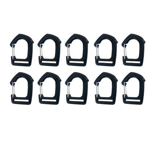 Sharplace 5X 10 X Gurtbandhaken, Gurtbandschnallen, Robuste Brückenschnalle, Schlüsselanhänger Haken Clip für Outdoor Rucksackgurt, Wanderzubehör von Sharplace