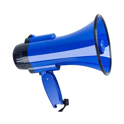 Sharplace Bullhorn-Megafon, 30 W, leicht, blau, mit, tragbarer Outdoor-Verstärker für Fußball-Cheerleading-Fans und von Sharplace