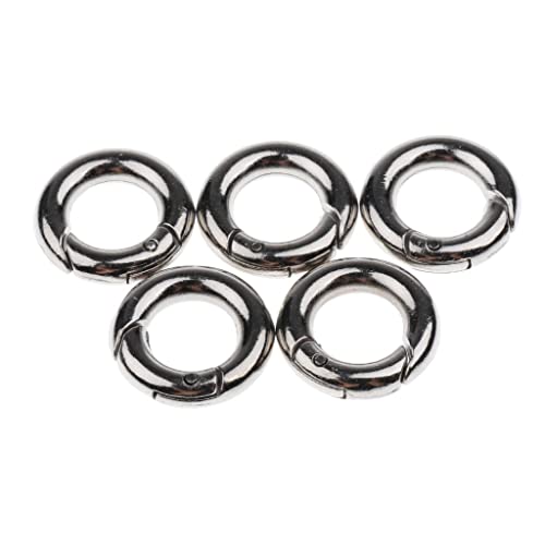 Sharplace Karabiner Schlüsselanhänger 5 Stücke Karabinerhaken Runde Ring Karabiner Clips für Camping, Wandern oder Reisen Taschenringe, 20mm von Sharplace