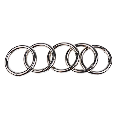 Sharplace Karabiner Schlüsselanhänger 5 Stück Karabinerhaken O-Ring Zinklegierung Karabiner Clips Schlüsselbund Federspaltringe Schlüsselringe für Camping, Wandern, Taschenringe, Handwerk, 44mm Sharplace Karabiner Schlüsselanhänger 5 Stück Karabinerhaken O-Ring Zinklegierung Karabiner Clips Schlüsselbund Federspaltringe Schlüsselringe für Camping, Wandern, Taschenringe, Handwerk, 44mm von Sharplace