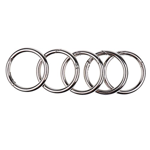 Sharplace Karabiner Schlüsselanhänger 5 Stück Karabinerhaken O-Ring Zinklegierung Karabiner Clips Schlüsselbund Federspaltringe Schlüsselringe für Camping, Wandern, Taschenringe, Handwerk, 49mm Sharplace Karabiner Schlüsselanhänger 5 Stück Karabinerhaken O-Ring Zinklegierung Karabiner Clips Schlüsselbund Federspaltringe Schlüsselringe für Camping, Wandern, Taschenringe, Handwerk, 49mm von Sharplace