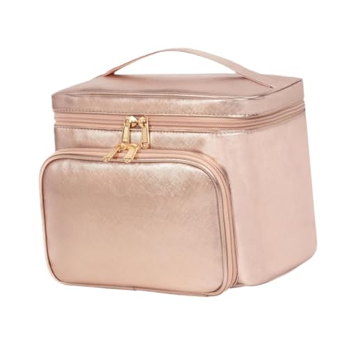 Sharplace Kosmetischer Reisetasche Make -up Organizer Multifunktion leicht zu reinigen kosmetische Hülle Waschbeutel für Reisebotten Essentials Lippenstift, Roségold von Sharplace