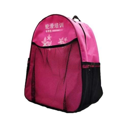 Sharplace Rollschuh-Rucksack, Eisschnelllauf-Tasche, verstellbar, Organizer für Jungen und Mädchen, Tasche für Quad-Skate-Schuhe, Inline-Skating-Tasche für, Rosa von Sharplace