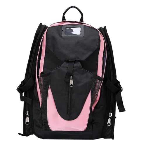 Sharplace Rollschuh-Rucksack, Schlittschuh-Tragetasche, Skate-Zubehör, Inline-Skating-Tasche, Skate-Schuhe, Tasche für Skating-Schuhe, Skistiefel, Rosa groß von Sharplace