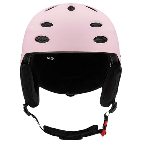 Sharplace Schnee-Skihelm, Kopfbedeckung, Schlagfestigkeit, bequemer, tragbarer Skateboardhelm, Skizubehör für Skateboard, Snowboard, Rosa von Sharplace