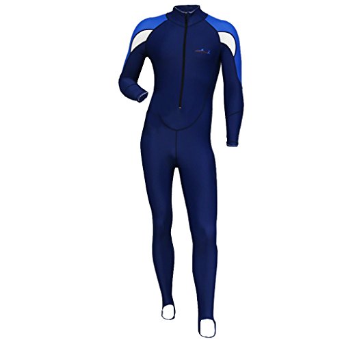 Sharplace Tauchanzug lang Stretch Damen Herren Badeanzug Schnorchelanzug Schwimmanzug, Weiß für Männer, 4XL von Sharplace