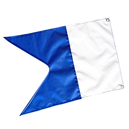 Taucherflagge Wassersport blau-weiße Signal Flagge 50 x 35 cm Fahne Alpha Taucherflagge Wassersport blau-weiße Signal Flagge 50 x 35 cm Fahne Alpha von Sharplace