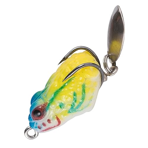Sharplace Topwater-Köder, Frosch-Köder, Metall-Pailletten, Bass-Angelköder-Doppelhaken, Angeln-Kurbelköder, Float-on-Water-Köder für Süßwasser, Stil h Sharplace Topwater-Köder, Frosch-Köder, Metall-Pailletten, Bass-Angelköder-Doppelhaken, Angeln-Kurbelköder, Float-on-Water-Köder für Süßwasser, Stil h von Sharplace