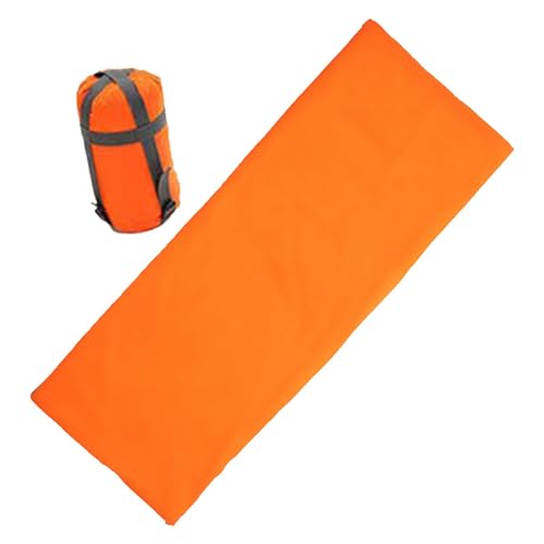 Sharplace Umschlagschlafsack Einzelschlafsack für Erwachsene Bequemer tragbarer Outdoor-Camping-Schlafsack für Rucksackreisen, Orange von Sharplace