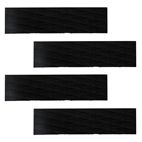 4pcs/Set Wellenreiter Footpad Surfboard Traction Pads Deck Pad, Schwarz 4pcs/Set Wellenreiter Footpad Surfboard Traction Pads Deck Pad, Schwarz von Sharplace