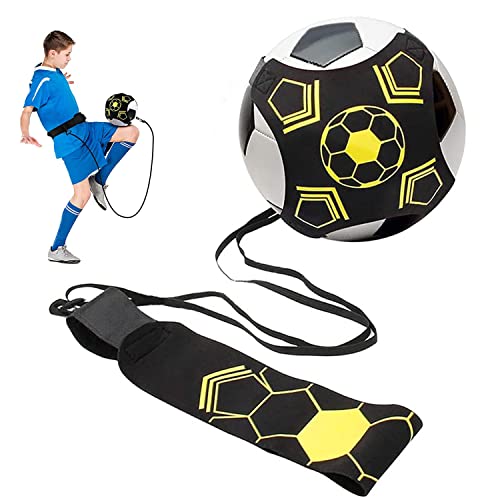 Fußball Kick Trainer,Fussball Trainingszubehör,mit Verstellbarer Hüftgurt,Solo Fußball Trainer,Solo Kinder Fußballtrainer,Fußball Throw Trainer,Fußball-Trainingsgerät,Freihändiger Fußballtraining von Shengruili