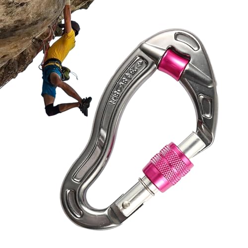 Feststellbarer Kletterkarabiner, strapazierfähig, hochfeste Karabiner zum Klettern, Karabinerhaken zum Abseilen und Bergsteigen von Shenrongtong